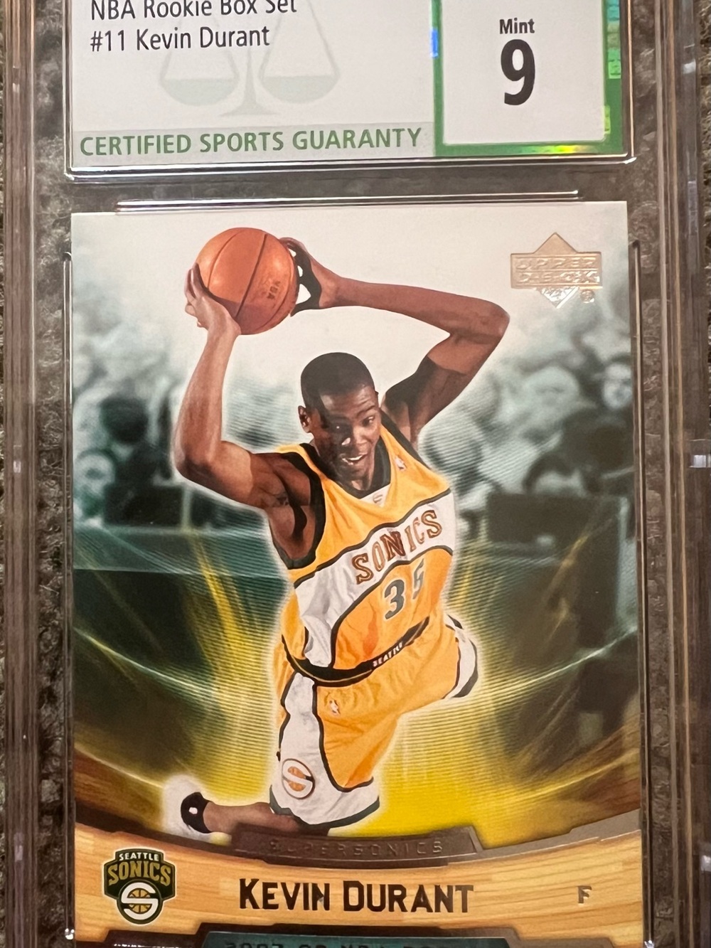2007-08 Upper Deck NBA Rookie Box Set Kevin Durant RC CSG 9
